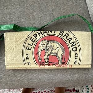 Clutch made from recycled materials